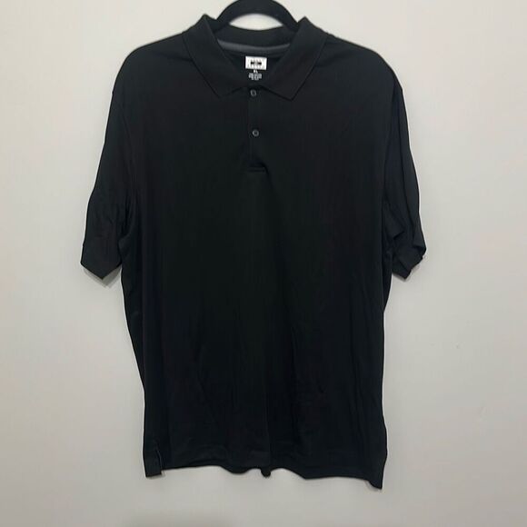 NWT Joseph Abboud Mens Black Short Sleeve Performance Polo Shirt Size XL‎ - Picture 1 of 6